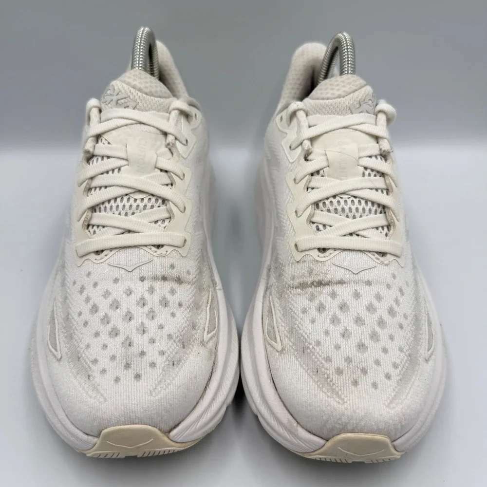 Hoka One‎ One Clifton 9 Running Shoes White Women's Size 7.5 Athletic Sneakers